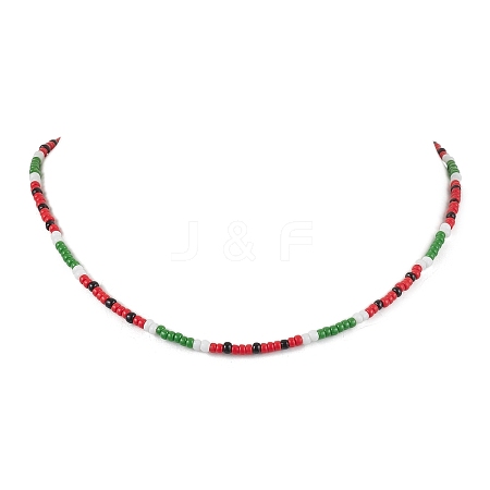 MIYUKI Round Rocailles Beaded  Necklaces X1-NJEW-TA00160-1