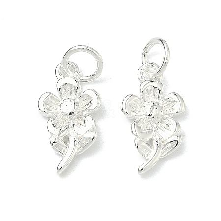 925 Sterling Silver Flower Charms STER-A050-05S-1
