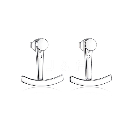 S925 Silver Smiling Stud Earrings ST1434-1