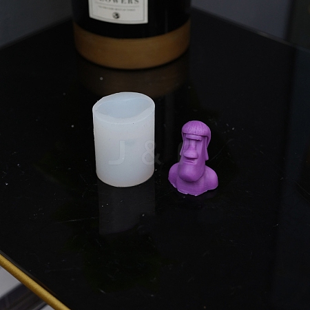 Easter Island Moai Head DIY Candle Silicone Molds CAND-NH0001-03A-1