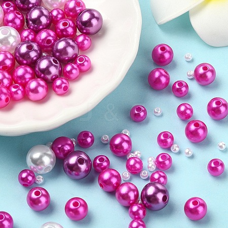 ABS Plastic Imitation Pearl Beads KY-YW0001-90A-1