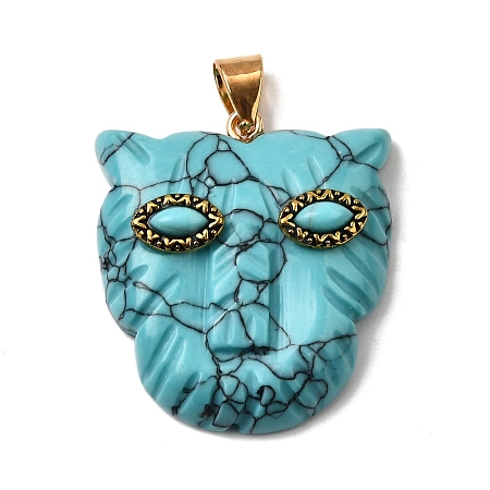 Synthetic Turquoise Pendants G-Z090-02G-06-1