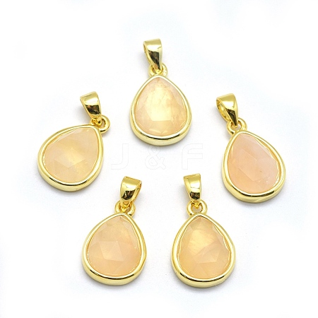 Natural Rose Quartz Pendants G-O176J-09G-1