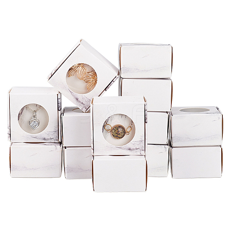 Folding Cardboard Paper Boxes with Round Visible Window LS-CON-WH0094-17-1