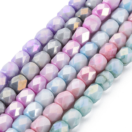 Opaque Glass Beads Strands EGLA-Q125-011-1