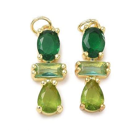 Brass Micro Pave Cubic Zirconia Pendants KK-H259-12B-G02-1