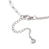 Alloy Heart Pendant 304 Stainless Steel Paperclip Chain & Rolo Chain Necklaces NJEW-JN05812-02-5