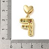 Rack Plating Brass Micro Pave Clear Cubic Zirconia Perdants KK-C067-12G-F-3