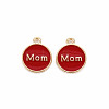 Mother's Day Alloy Enamel Charms ENAM-T016-11G-RS-2