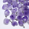 Natural Amethyst Pendants LS-G-T122-34-1