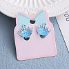 Alloy Plastic Clip-on Earrings for Kid WG9F41F-04-1