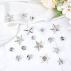 18Pcs 3 Styles Pentagram Alloy Brooches JEWB-GA0001-35P-4