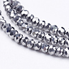 Electroplate Glass Beads Strands EGLA-J025-FM1-2