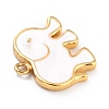 Golden Brass Enamel Pendants KK-P197-08C-G-2