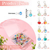 130Pcs 13 Colors Glass Pendants PALLOY-TAC0194-4