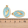 304 Stainless Steel Enamel Pendants STAS-G364-16G-01-3