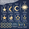 Yilisi DIY Star & Moon & Sun Drop Earring Making Kit DIY-YS0001-36-3