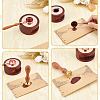 Brass Wax Seal Stamps with Rosewood Handle AJEW-WH0412-0356-3