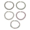 Rack Plating Brass Pave Cubic Zirconia Butterfly Link Bracelets for Women BJEW-B110-05P-1