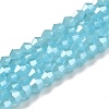 Imitation Jade Electroplate Glass Beads Strands EGLA-F029-J4mm-A03-1