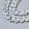 Electroplate Glass Beads Strands X-EGLA-N008-008-A01-3