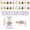 150Pcs Eco-friendly Alloy Enamel Star Charms ENAM-YW0005-87-3
