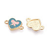 Alloy Enamel Connector Charms PALLOY-N181-14KCG-2