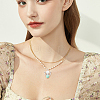 Acrylic & Alloy Pendant PALLOY-CA00010-6