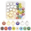 16Pcs 4 Styles Stainless Steel Pendant Cabochon Settings STAS-FS0001-79-1