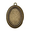 Tibetan Style Zinc Alloy Pendant Cabochon Settings X-TIBEP-M004-01AB-NR-1