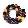 Natural Agate(Dyed & Heated) Beads Strands G-Q604-12MM-01-2