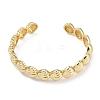 Shell Shape Rack Plating Brass Cuff Bangles for Women LS-BJEW-P341-05G-2