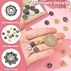 60Pcs 4 Colors Alloy Bead Caps FIND-YW0011-83-5
