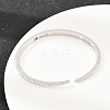 Brass Micro Pave Clear Cubic Zirconia Hinged Bangles BJEW-F528-01P-4