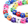 Handmade Polymer Clay Bead Strands CLAY-S096-032I-3