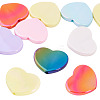 10Pcs UV Plating Opaque Acrylic Beads OACR-TA0001-11-3
