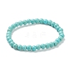 Synthetic Turquoise Beaded Stretch Bracelets BJEW-A117-B-14-2