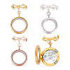 3Pcs 3 Colors Brass Brooch PALLOY-NB00008-1