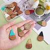 14Pcs 7 Styles Opaque Resin & Transparent Foil Resin Pendants RESI-SZ0001-81-5