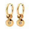 304 Stainless Steel Clear Cubic Zirconia Hoop Earrings for Women EJEW-K328-02G-4