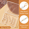 6Pcs 3 Styles Natural Cultured Freshwater Pearl Beaded Connector Charms PALLOY-TA00269-4
