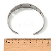 Religion 201 Stainless Steel Cuff Bangles for Women BJEW-F507-01P-3