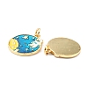 Brass Enamel Pendants KK-K250-21G-2