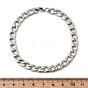 201 Stainless Steel Curb Chain Bracelets for Men STAS-T077-22B-01P-5