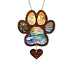 Wood and Acrylic Pendants Decorations PW-WG0B123-01-1