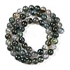 Natural Moss Agate Bead Strands X-G-J358-01-6mm-4