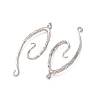 Textured Brass Connect Charms KK-CBAD6B8-02P-2