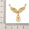 Rack Plating Brass Micro Pave Cubic Zirconia Pendants KK-U035-02G-3