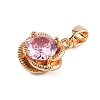 Brass Pave Cubic Zirconia Pendants KK-E795-26KCG-01-3