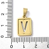 304 Stainless Steel Alphabet Pendants STAS-S152-01G-V-3